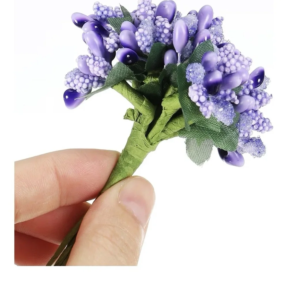 144 Pcs Mini Matte‎ Handmade Artificial Flowers for Wedding Home Decor DIY